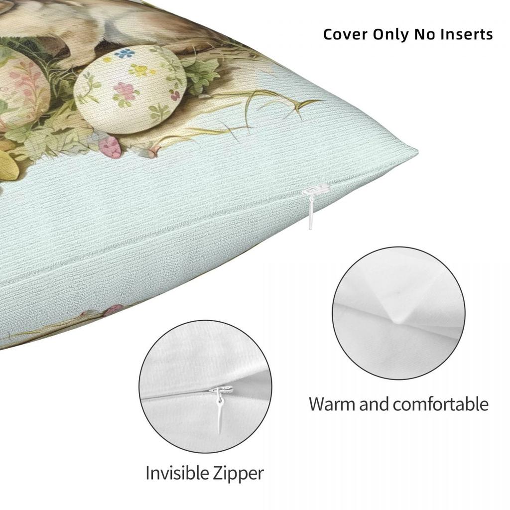 Пасхальный кролик наволочка яйца праздничная наволочка полиэстер наволочка на заказ милые смешные наволочки для гостиной кресла