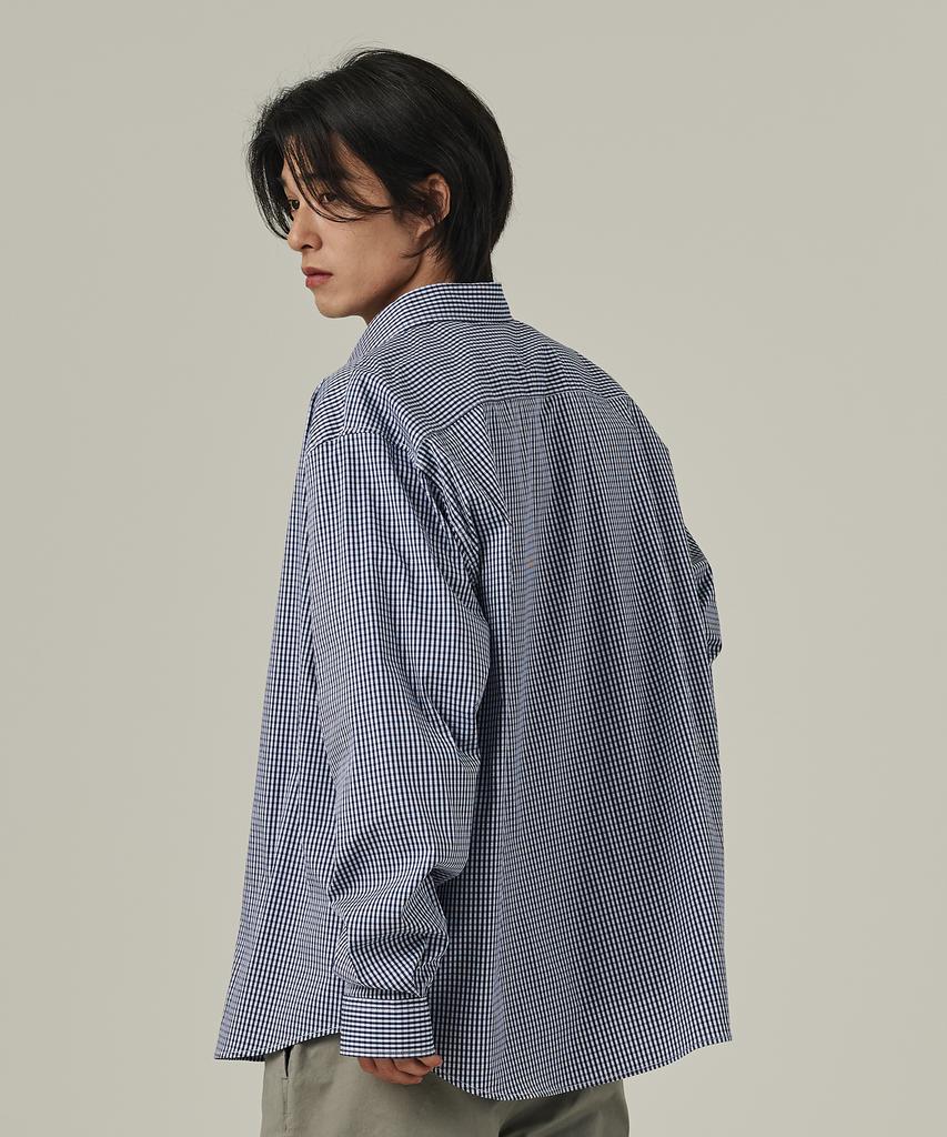 ANALOG MOOD Plaid Overfit Check Shirt (Navy)
