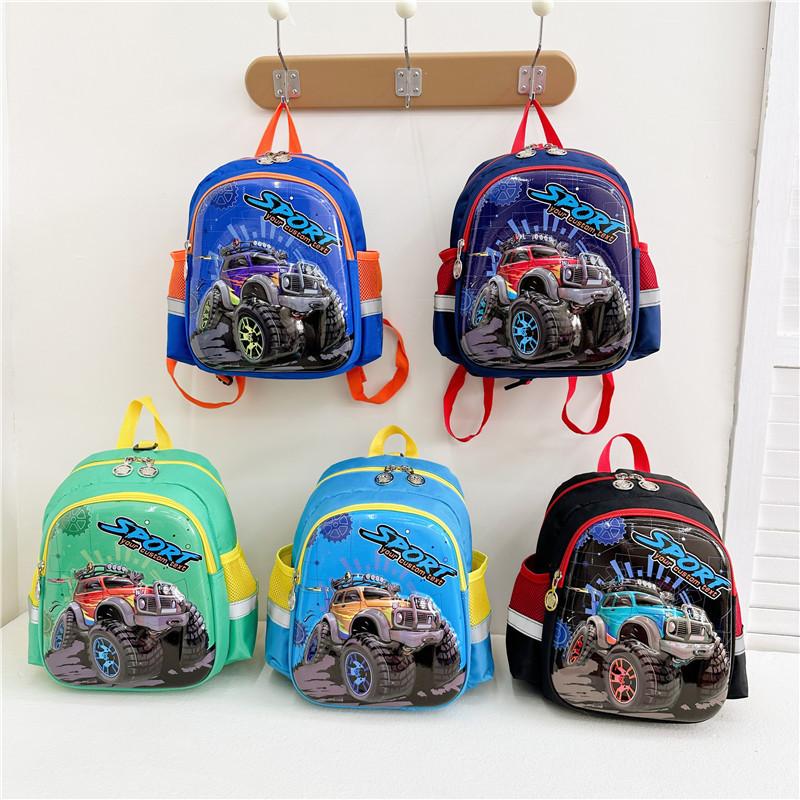 Adorable Cartoon Car Backpack For Preschool Boys And Girls In Multiple Colors
