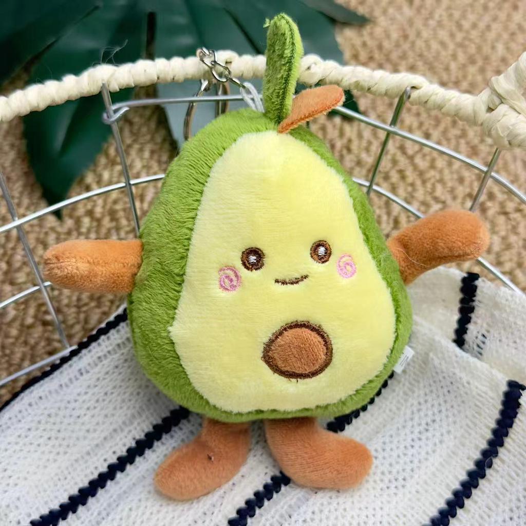 Очаровательная плюшевая кукла-брелок в виде авокадо