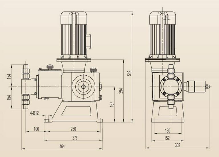 Ailipu J1.6 Stainless Steel High-Pressure Plunger Metering Pump, 4.0~23L/H Flow Rate