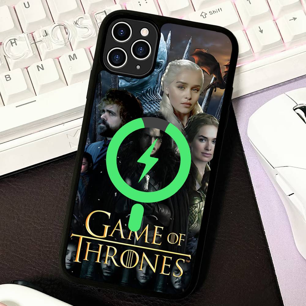 Чехол для телефона Film G-Game Of T-Thrones для iPhone 13 14 15 11 12 16 17 Pro Max Plus, Магнитный корпус для Magsafe