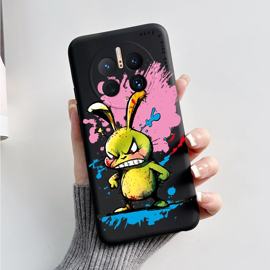 Чехлы для телефона Huawei Mate 50 Pro Милый Кролик Панды Чехол Для Huawei Mate50 Pro Mate 50Pro Мягкий Силиконовый Ударопрочный Задний Чехол