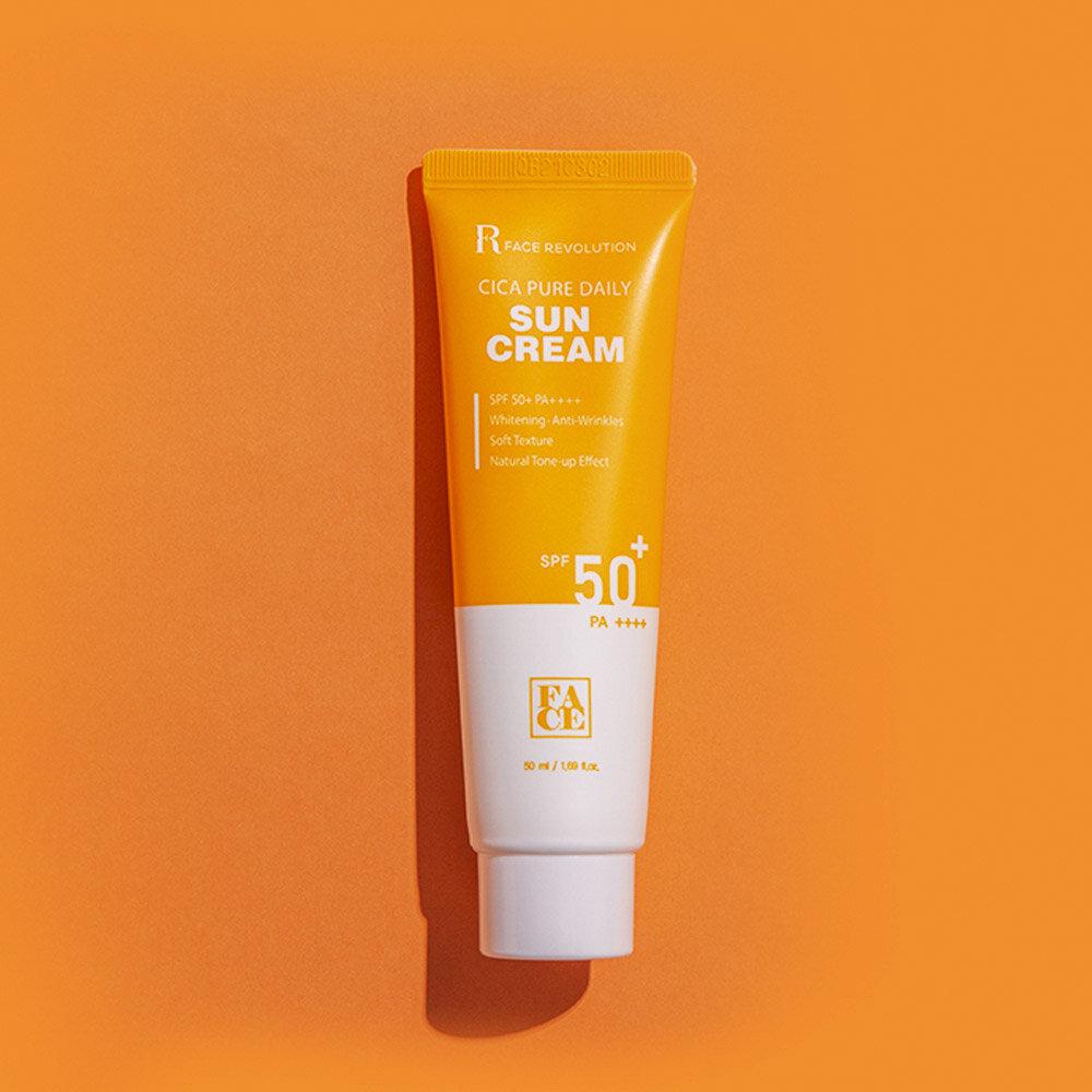 1+1 FACE REVOLUTION Cica Pure Ежедневный солнцезащитный крем 50 мл (SPF50 + PA ++++)