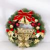 Рождественский венок 50 см, подвесное украшение на дверь - Праздничное украшение в виде круга из лозы для деревьев и сцен, ПВХ, подарок