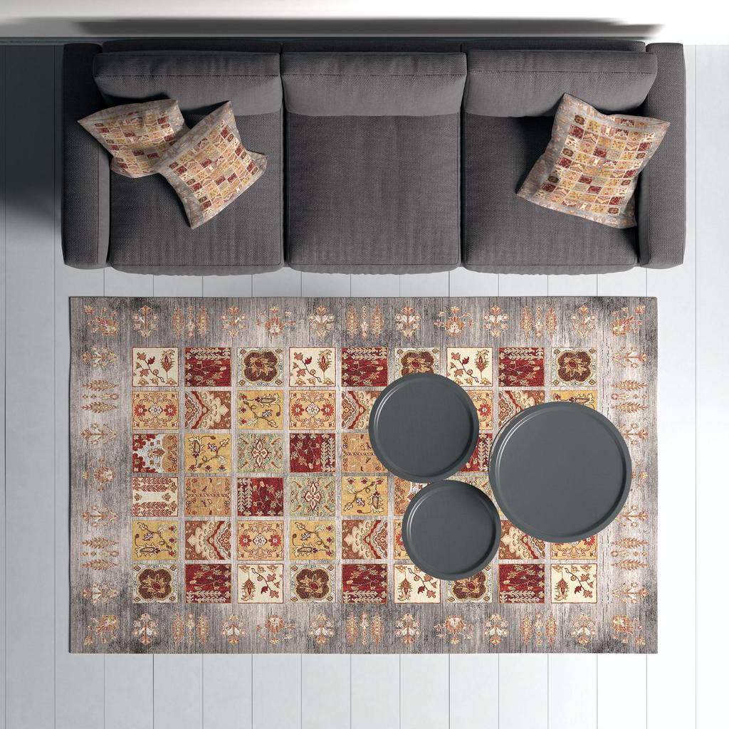 Декоративный специальный дизайн, современный этнический узор, моющийся нескользящий напольный ковер