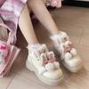 Fashion Furry Women's Boots 2024 New Winter Plush Warm Lolita Women Shoes Sweet Cute Girl Platform Shoes Waterproof Non-slip Snow Boots