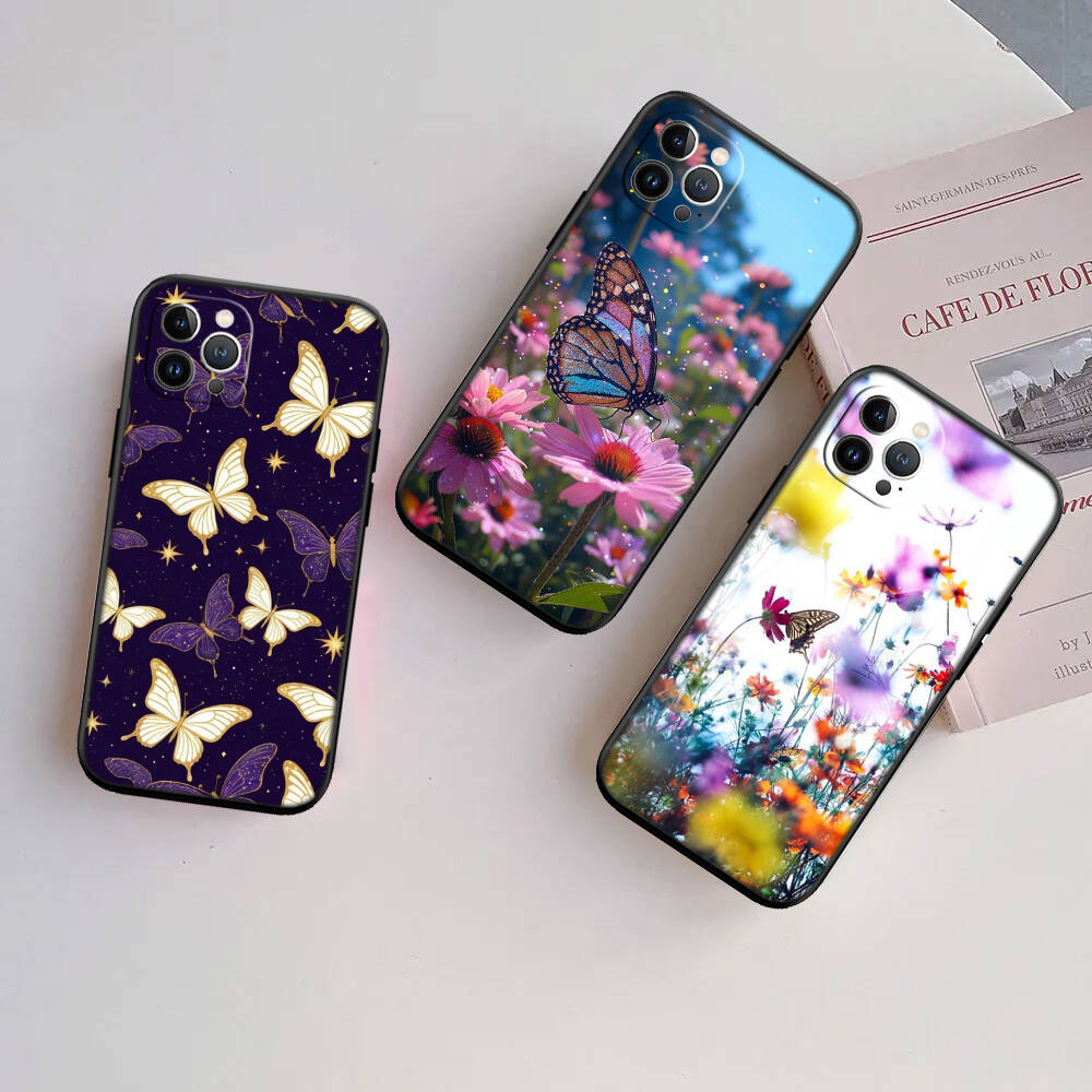 Colorful Butterfly Phone Case for Xiaomi Poco C40 C51 C50 C55 C65 C71 C75 C85 F8 F7 F6 F5 F3 F2 X7 X6 X4 X3 M7 M6 M5 M4 M3 M2 Pro