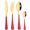 4 шт., набор столовых приборов, красочная посуда, столовые приборы из нержавеющей стали, обеденный нож, вилки, ложка, чайная ложка, столовое серебро, набор кухонной посуды