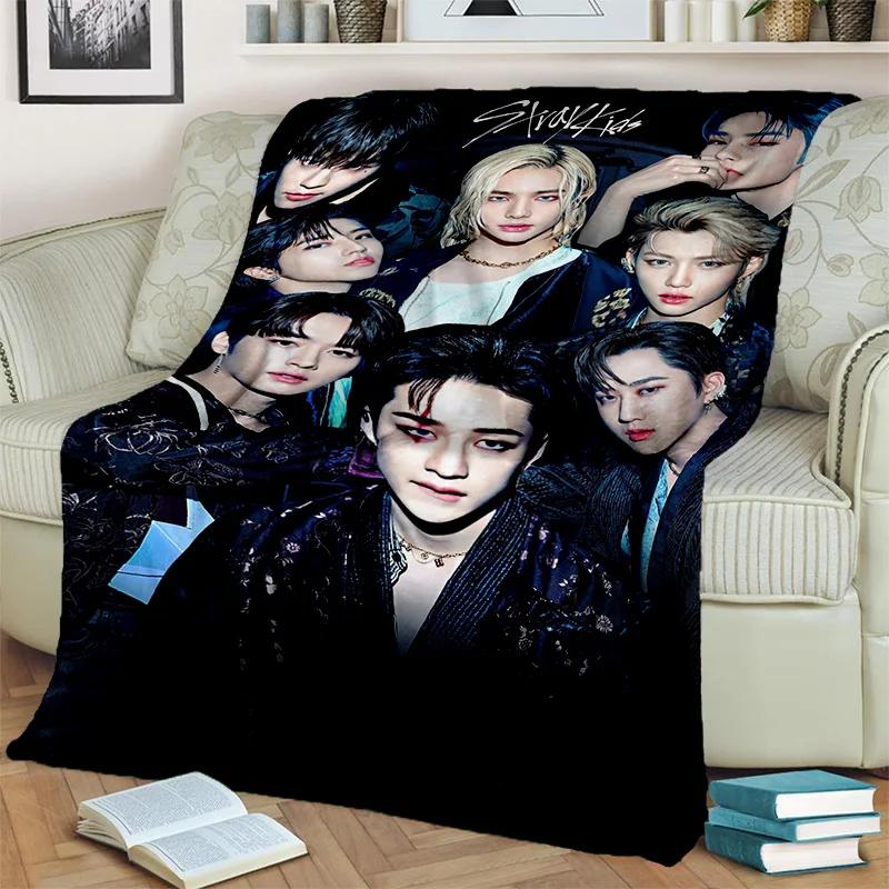 3D Kpop Stray Kids Корейское одеяло с певицей, мягкое одеяло для дома, спальни, кровати, дивана, пикника, путешествия, офиса, чехол для отдыха, детское одеяло