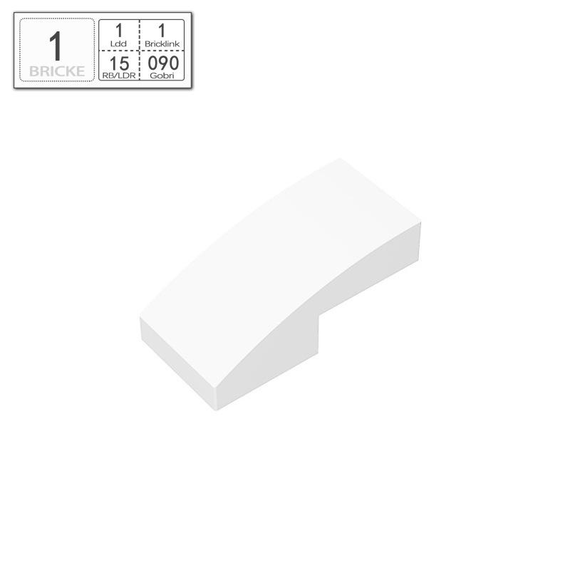 BRICKE Zhuan Ke 2x1 Curved Slope | Compatible with Lego | 11477 | MOC Loose Parts | Educational DIY Building Blocks Toy
