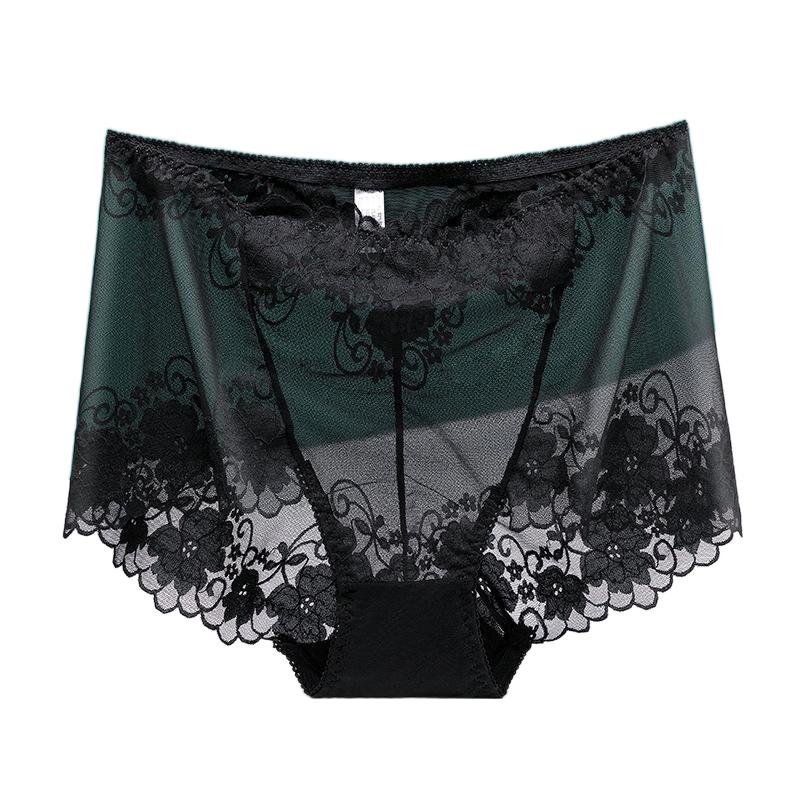 3XL Plus Size Lace Panties High Waist Women Pants Sexy Hollow Flowers Lingerie Female Mesh Breathable Briefs Intimates 4XL