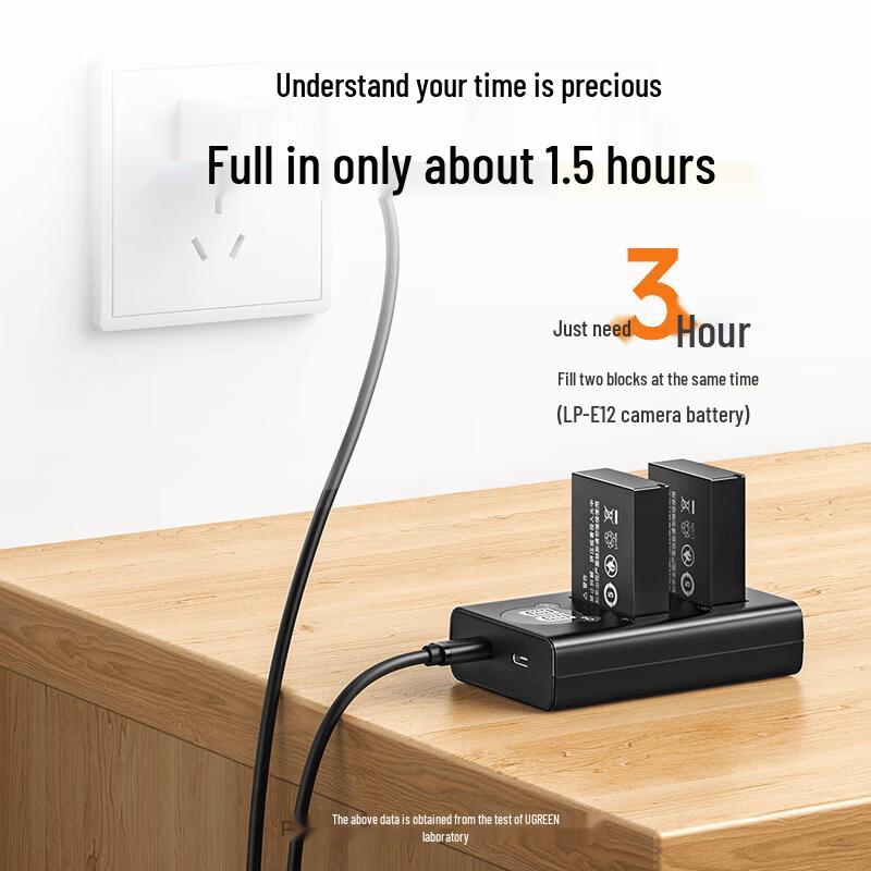 Ugreen LP-E12 Camera Battery for Canon EOS M Series CN plug (adapter included)