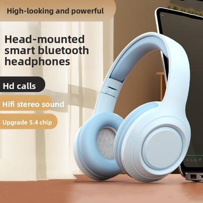 Беспроводная Bluetooth-гарнитура, накладная, со слотом для карты, шумоподавление, киберспортивная, с длительным временем работы от аккумулятора, универсальная гарнитура для мобильного телефона и компьютера