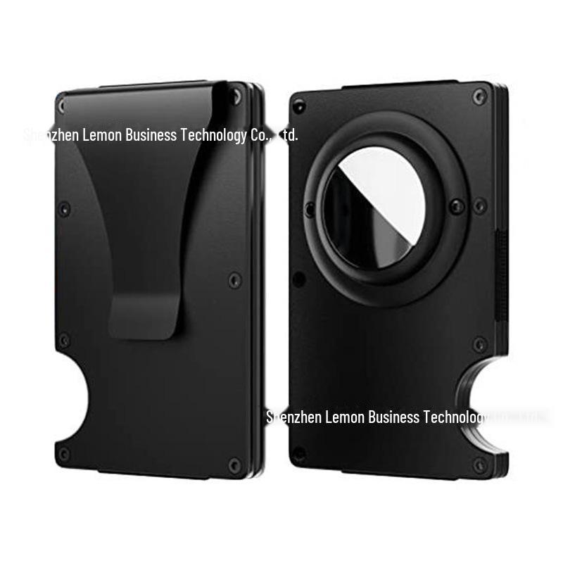 Новый держатель для карт из алюминиевого сплава с блокировкой RFID и трекером AirTag