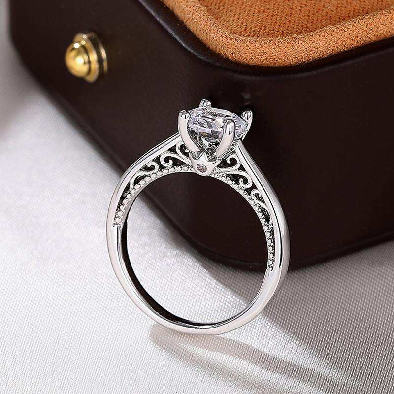 Кольца Huitan AA Round Cubic Zirconia, роскошное обручальное кольцо Eternity, цветное высококачественное классическое ювелирное украшение для женщин
