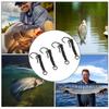 12PCS with Barbed Ronnie Fishing Hook Carbon Steel Fishing Hook Kit Carp Fishing Hook  Combi Rig