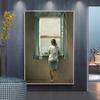 The Woman At The Window Canvas Painting Salvador Dali Poster and Print Wall Art Pictures for Living Room Wall Decoration Cuadros