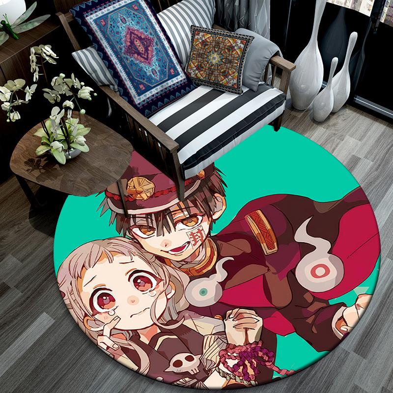Toilet‑Bound Hanako‑kun2 Round Area Rug,Carpet Rug for Living Room Bedroom Sofa Playroom Decor,Non-slip Floor Mat
