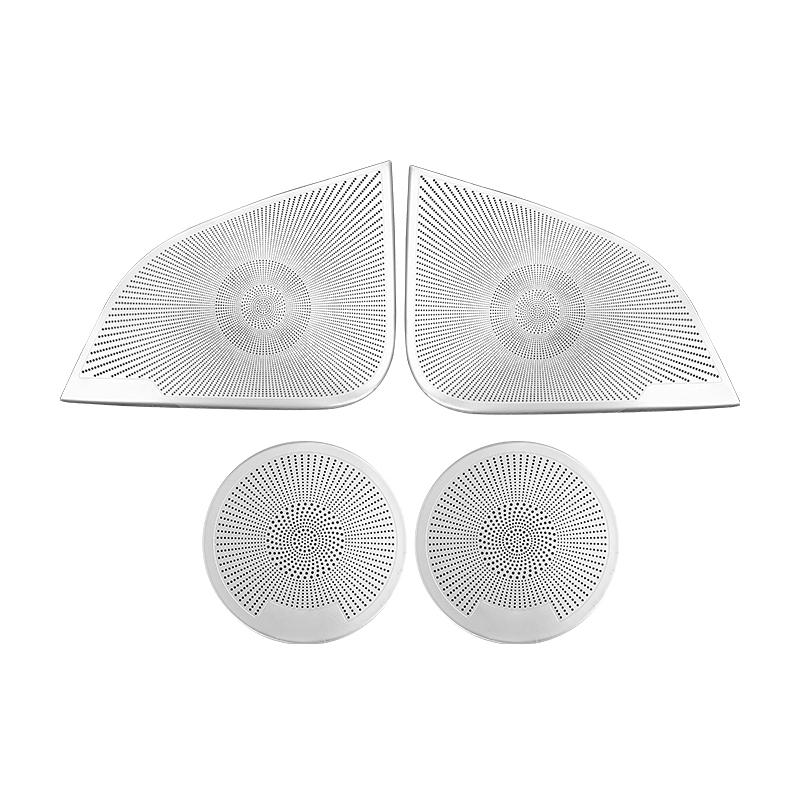 Для модели Tesla 3 Y 2022 2023 2024 нержавеющая сталь дверь автомобиля аудио динамик крышка громкоговоритель твитер отделка чехол