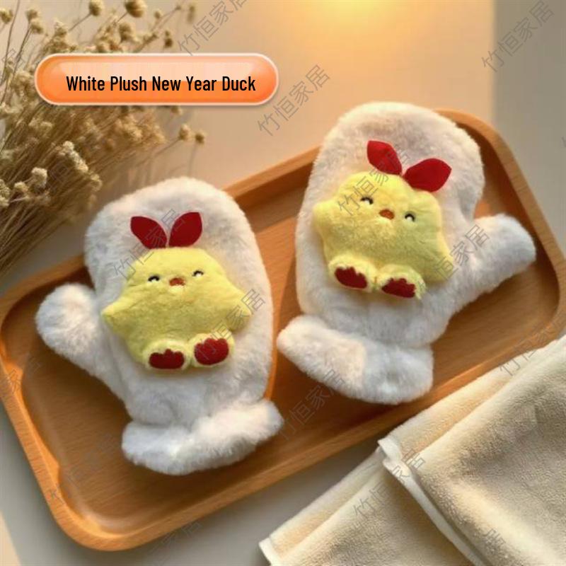 Плюшевые перчатки-лапы медвежонка: Мягкие, теплые и милые перчатки без пальцев для женщин и студентов.