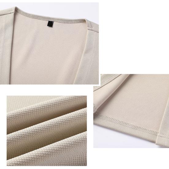 Мужской приталенный однотонный свитер, пальто с открытой передней частью, тонкий мужской повседневный вязаный кардиган на весну и осень