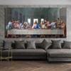 Leonardo Da Vinci's The Last Supper Posters and Print Famous Painting Art Wall Art Canvas Painting for Living Room Decor Cuadros