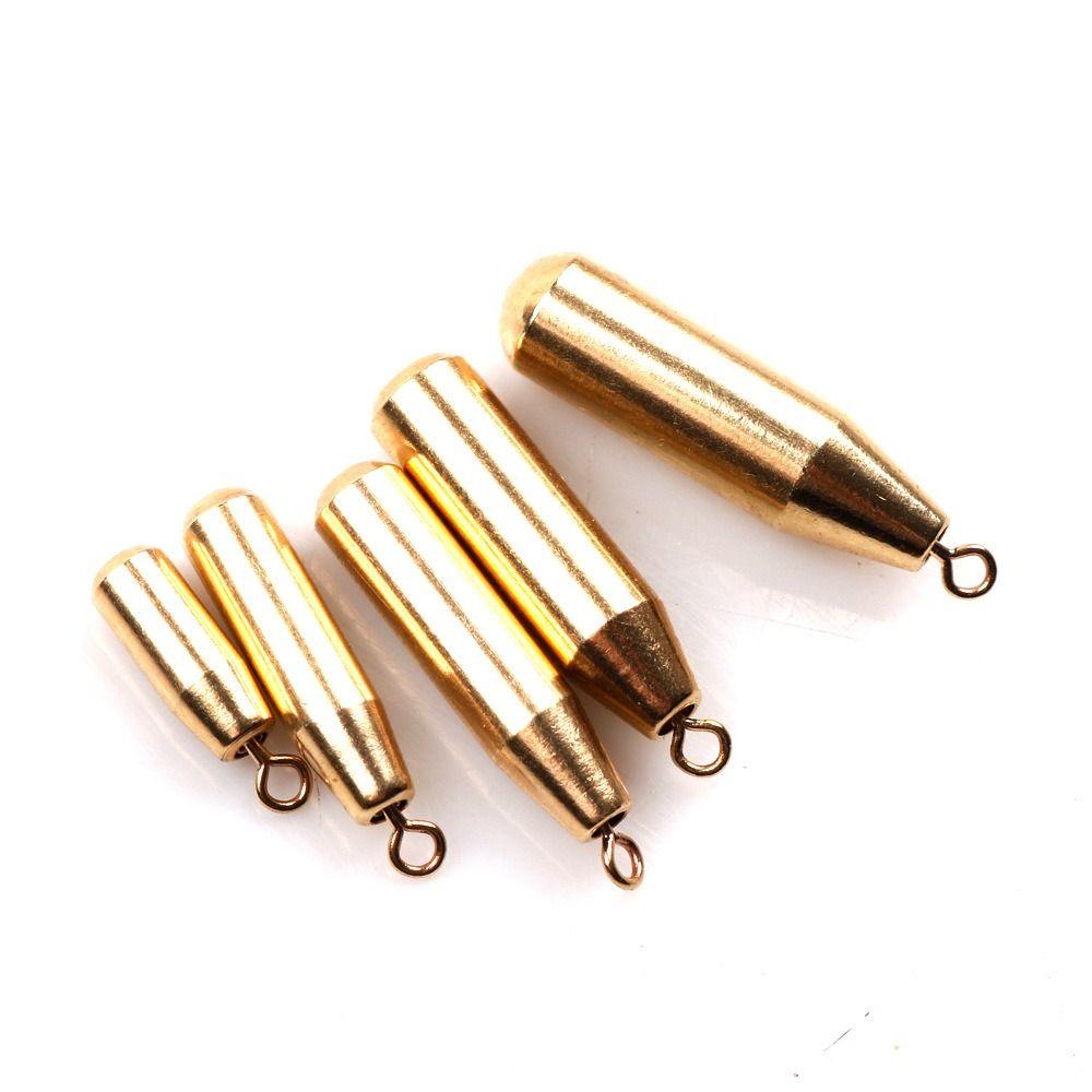 Copper Alloy Copper Fishing Lead fall Gold Hook Connector Accessories Weights  Fishing