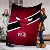 1pc Chicago Bulls Theme Blanket - Digital Print, Polyester, Cozy for All Seasons, Perfect for Outdoor, and Travel