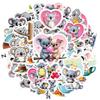 35pcs Cartoon Animal Stickers Playful Heart Animal Stickers DIY Stickers For  Laptop Luggage Scrapbook Diary Sticker Guitar