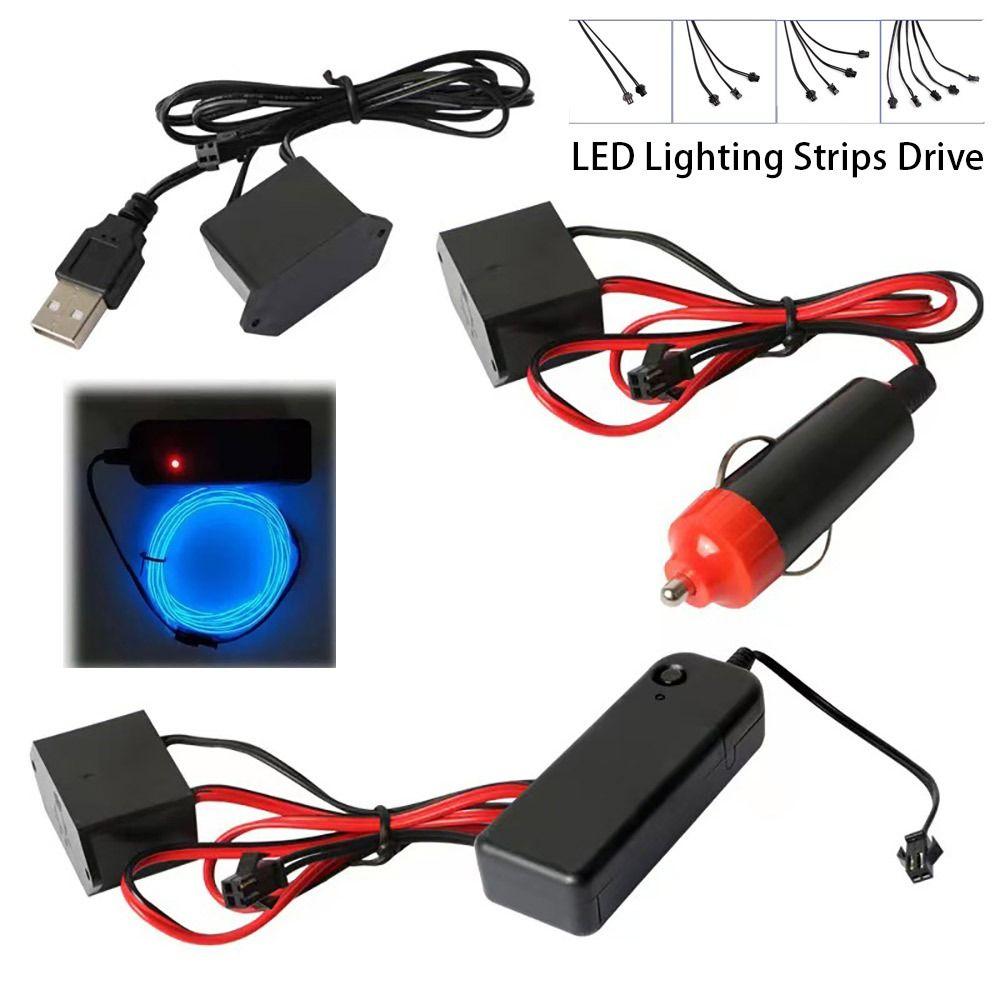 1 шт. неоновые провода полосы освещения привод для салона автомобиля инвертор адаптер штекер контроллер EL провод привод