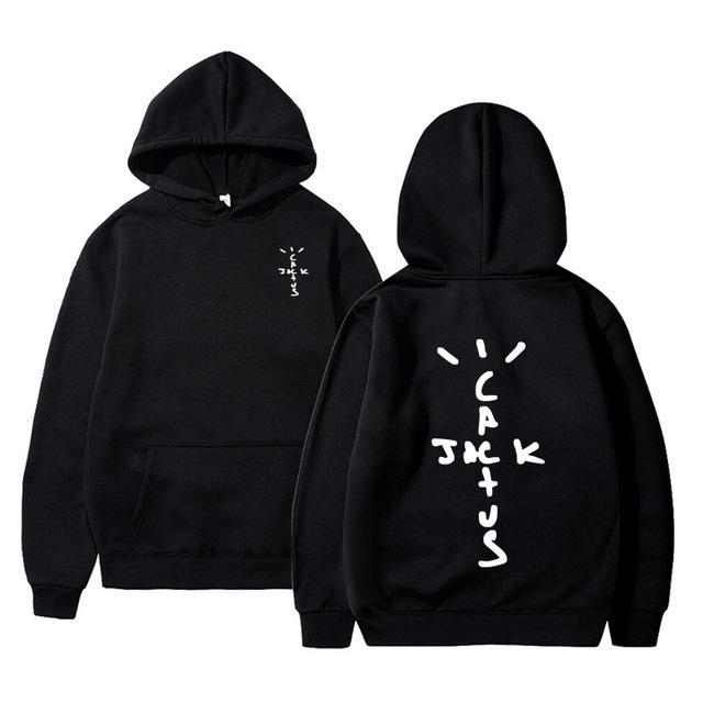 Худи с принтом алфавита Cactus Jack Swag Женская толстовка с капюшоном Повседневный пуловер