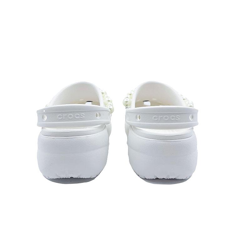 Crocs Baya Platform Clog Butterfly Love Flower Girly School Style Beach EVA Hole Shoes Unisex White