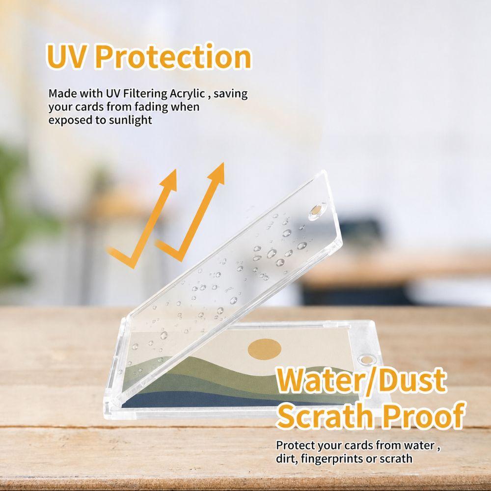 UV Protection Car Photo Holder Transparent Visor Clip Photo Frame Car Picture Holder Car Interior