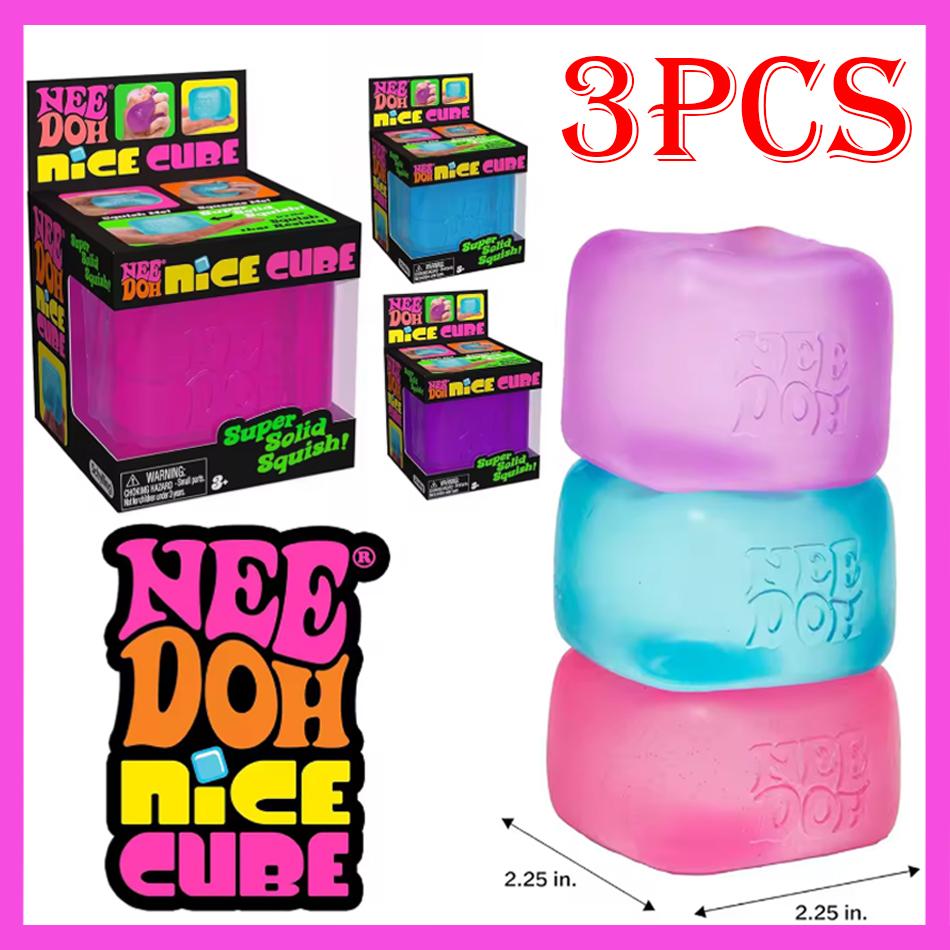 3 шт. Schylling Needoh Nice Cube Тактильные игрушки Блоки для снятия стресса Игра-зажималка для снятия напряжения Решение Зарядка Эмоций Детский Сувенир