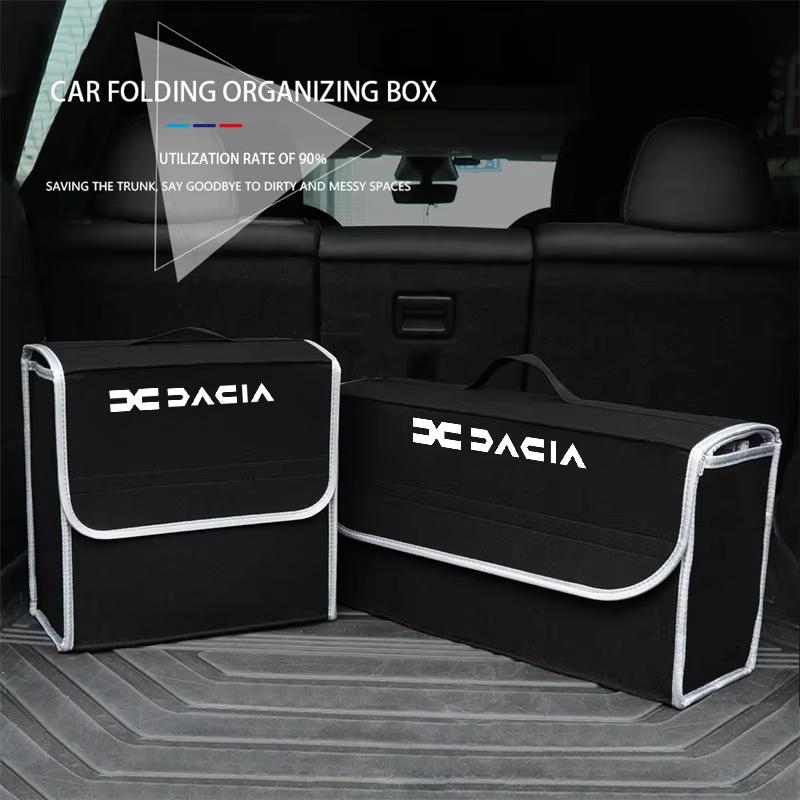 Car Logo Trunk Organizer Box Large Capacity Folding Storage Bag For Dacia Stepway Dokker Lodgy Jogger MCV Duster Spring Sandero