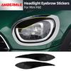Для MINI Countryman 2017 2018 2019-2023 F60 ABS Волокно Глянцевая Накладка на Фары Автомобиля Брови Передней Фары Декоративная Наклейка Веки