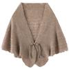 Ladies' Fashionable Cashmere Shawl With Hollowed Out Knitted Western- Button Scarf For Warmth, Small Cape