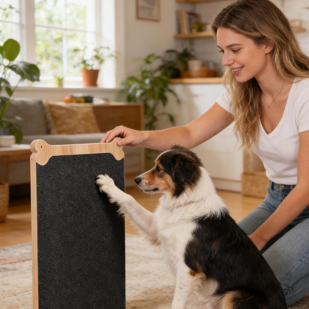 Dog Double-sided Nail Care Tool Wooden Dogs Nail Scratcher Board Interactive Puppy Scratcher Dog Claw Trimming Board