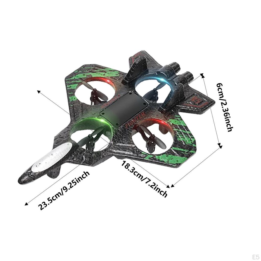 Foam Remote Control Airplane Hobby Glider with Light Lightweight Gifts for Kids Boys Anti Collision