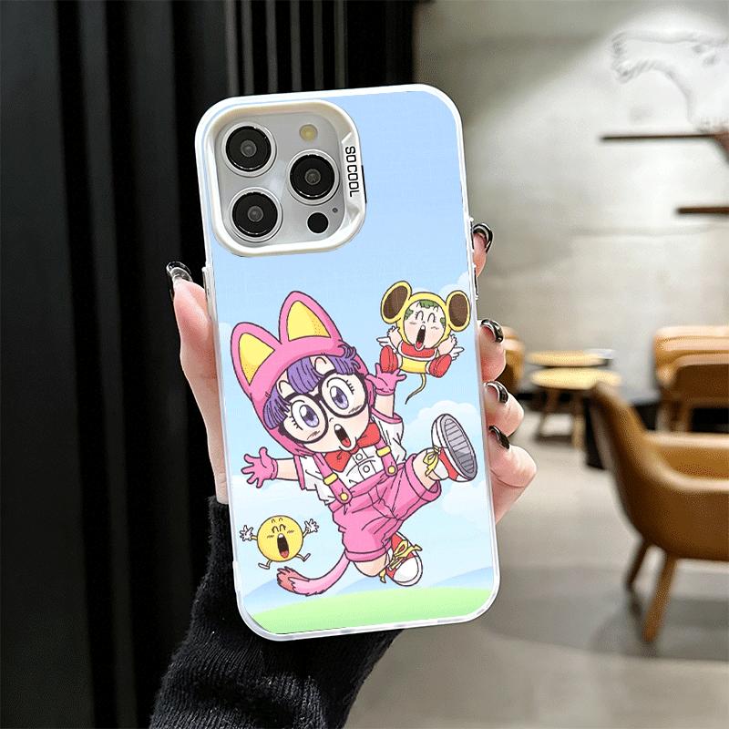 Arale S-Slump Anime Soft Phone Case for iPhone 15 16 17 Pro Max 17Air 16E 14 Plus 13 12 Mini Shockproof Cover Back Shell