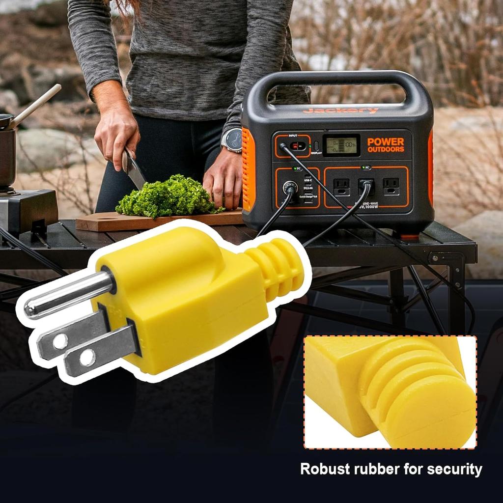 1 Pack Neutral Ground Bonding Plug for Portable Inverter Generator, Surge Protector with Floating Neutral on RV, Camper for Solve Open Ground Error