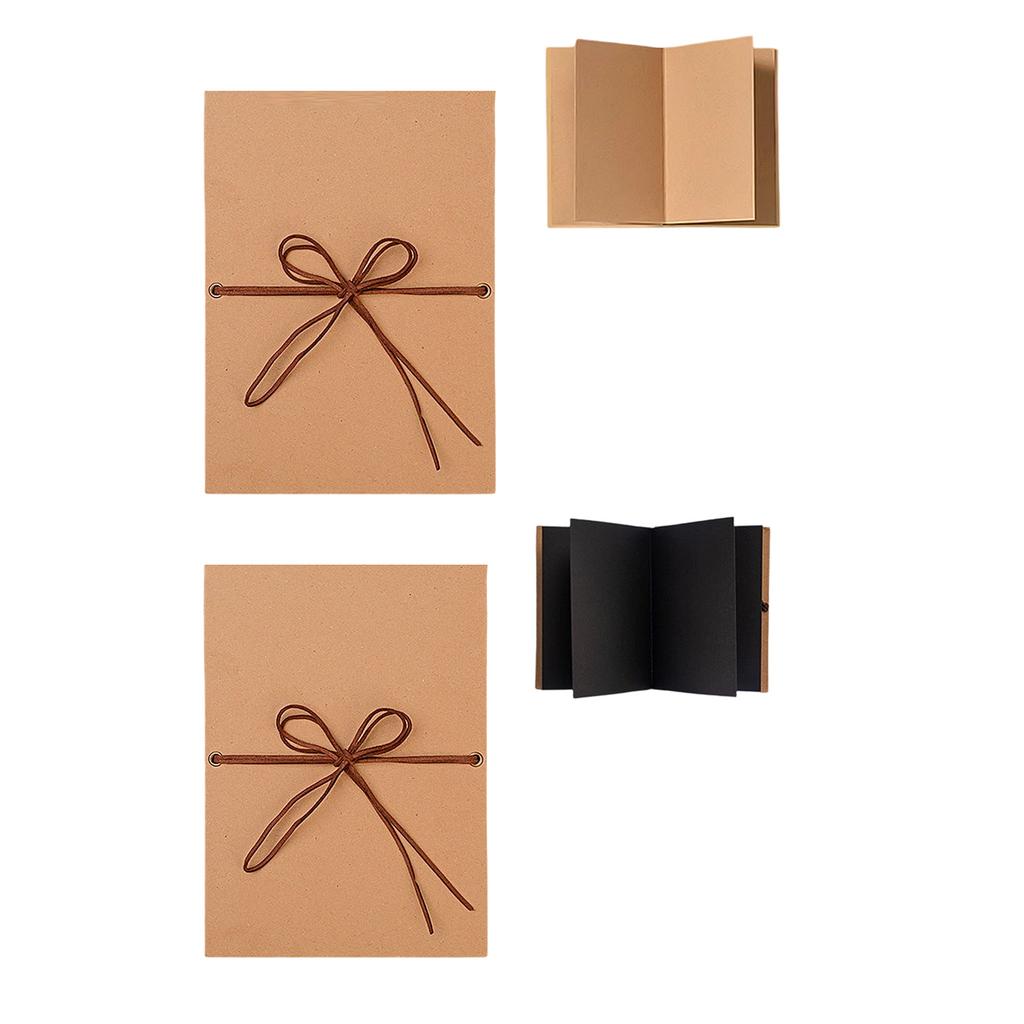 Personalizing Travel Scrapbook Guest Book Thick Paper Page Small Photo Album Stretchable Folding Hardcover Memory Book
