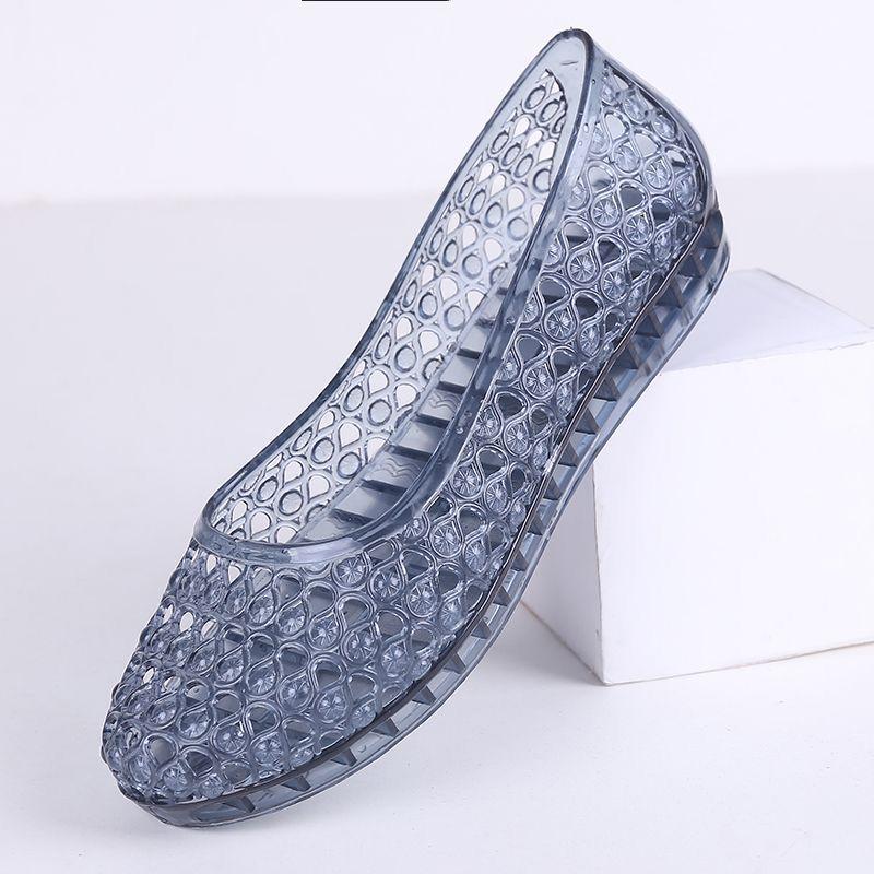 Сандалии для женщин модные универсальные нескользящие износостойкие желе прозрачные удобные для ношения на улице летом