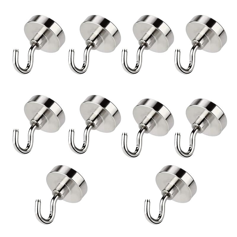 8 шт. прочный неодимовый магнитный крючок присоска металл 12 кг 5 фунтов диаметр 20 мм магниты быстрый крючок полка кольцо для домашней кухни