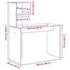 White Desk with Shelf 102 x 50 x 124 cm Engineered Wood