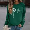 Женская модная повседневная толстовка с длинным рукавом и круглым вырезом с принтом