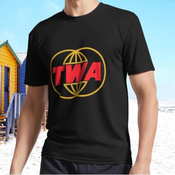 New TWA Airlines - Vintage Logo Active T-Shirt Funny Size S - 5XL