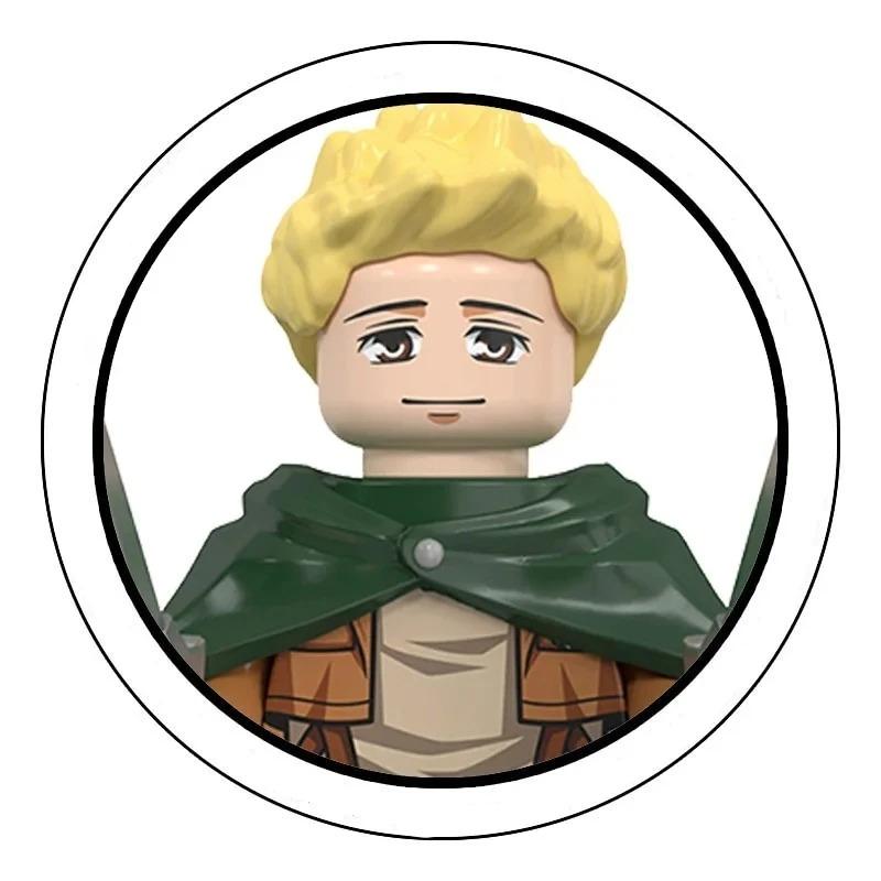 Слепая коробка Строительные блоки Мини-модели Фигурки Атака на Титанов Леви Аккерман Эрен Микаса Гигант Анни Хэллоуин Рождественские подарки Игрушка