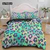 Luxury Leopard Print Bedding Sets Duvet Cover Twin Full Queen King Size Bed Soft Polyester Bedclothes for Kids Girls Women Gift